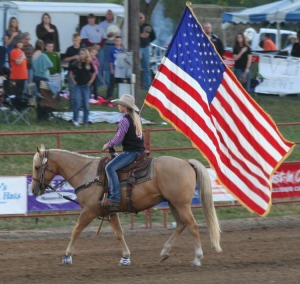 girl.flag.horse